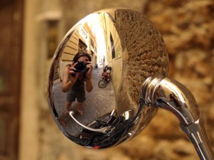 Rome rear view mirror