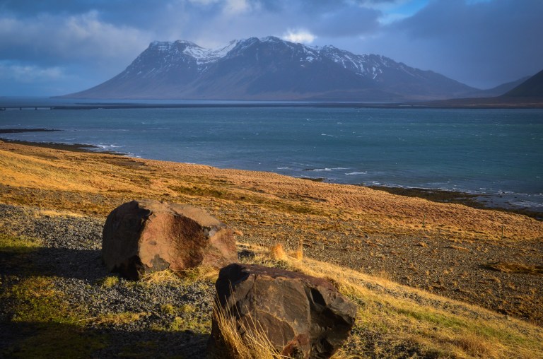 Iceland coast and mountain